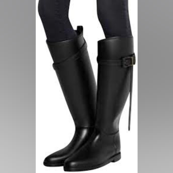 Burberry Shoes Burberry Equestrian Belted Riding Rain Boots Poshmark